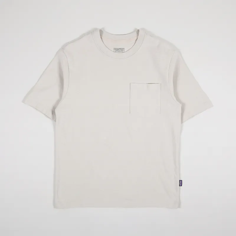 Patagonia Mens SS Organic Cotton Midweight Pocket T Shirt Pumice