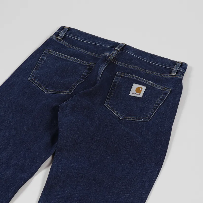 Carhartt WIP Mens Pontiac Pants Blue Stone Washed Denim Jeans