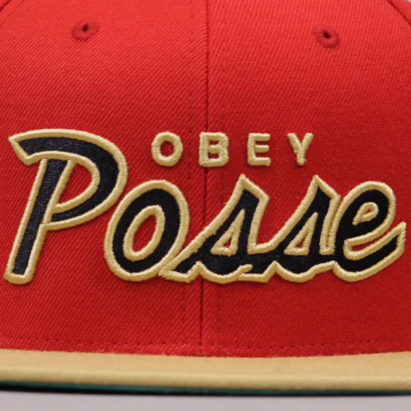 Obey Posse Snapback Cap - Red-2