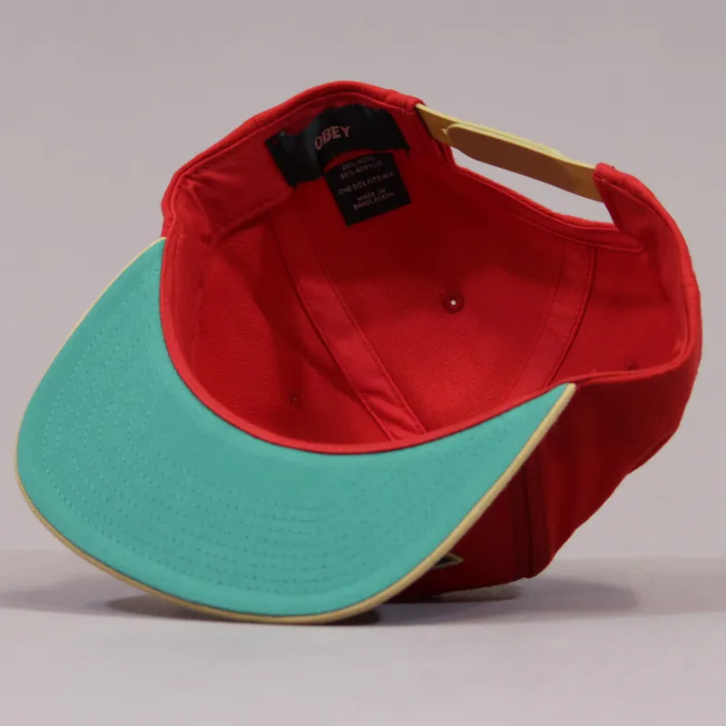 Obey Posse Snapback Cap - Red-4