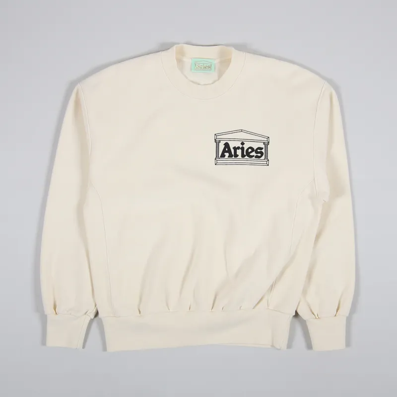 Aries Premium Temple Sweatshirt Alabaster