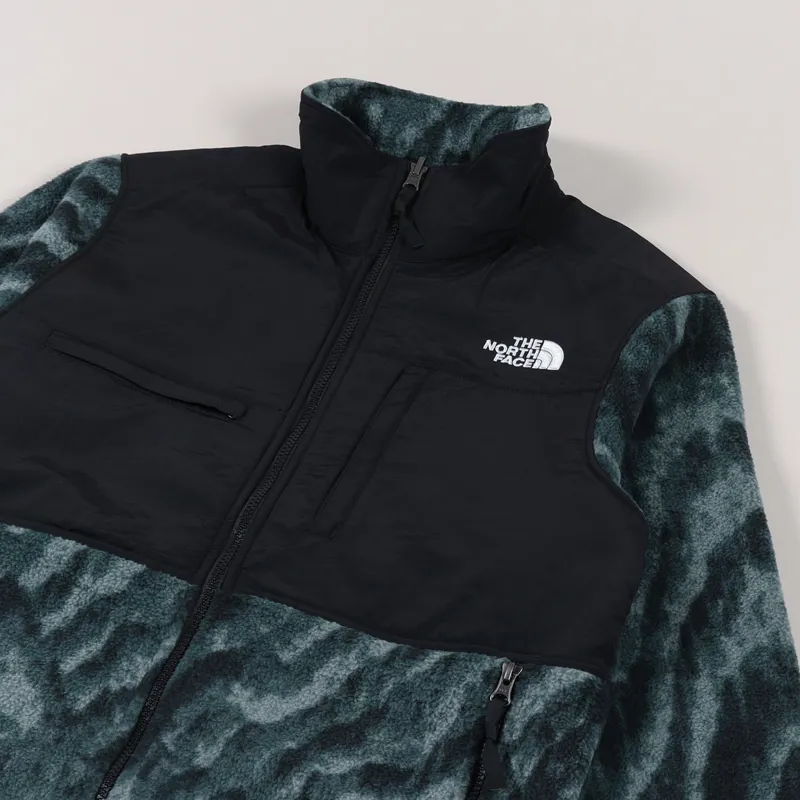 The North Face Denali 2 Fleece Jacket Balsam Green Wooden Tiger Print-3