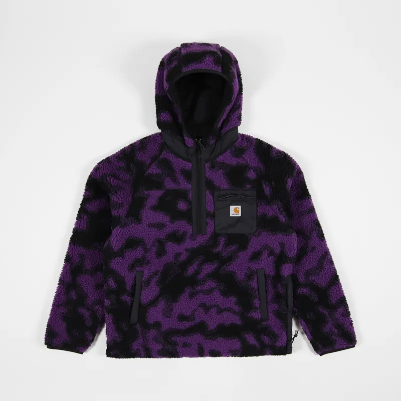 Carhartt WIP Mens Fleece Prentis Pullover Camo Blur Purple Jacket