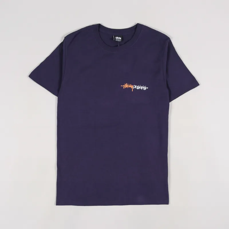 Stussy Positive Vibration T Shirt Navy-1
