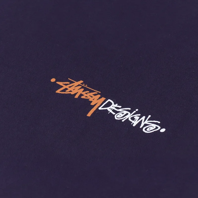 Stussy Positive Vibration T Shirt Navy-5