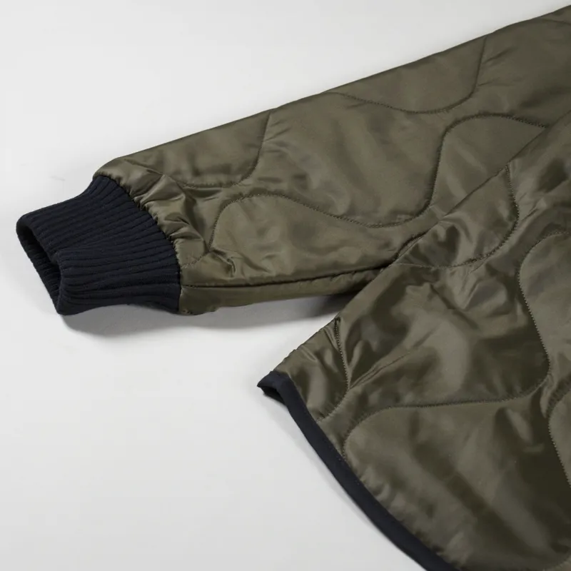 Eat Dust Quilted Nylon Jacket Khaki-4