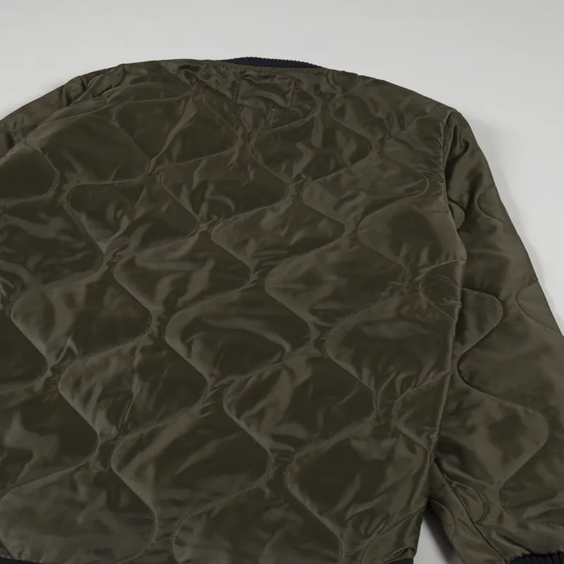 Eat Dust Quilted Nylon Jacket Khaki-3