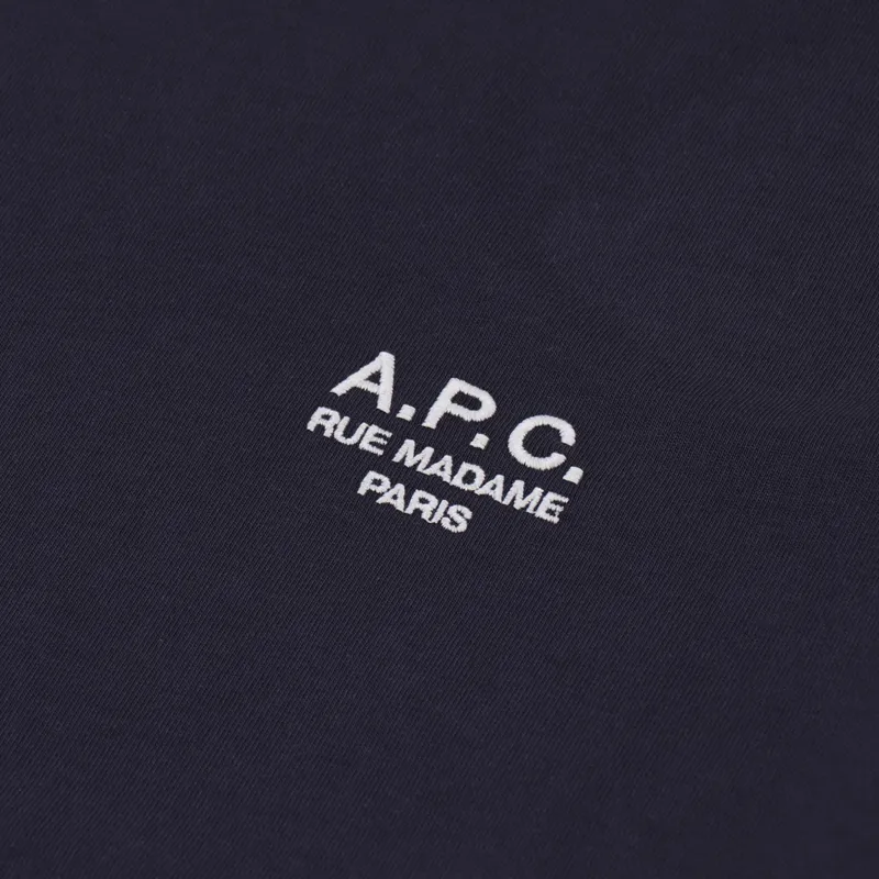 A.P.C. Mens Short Sleeve Raymond T Shirt Dark Navy Blue