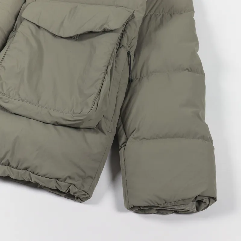 Snow Peak Recycled Nylon Ripstop Down Jacket Beige-7