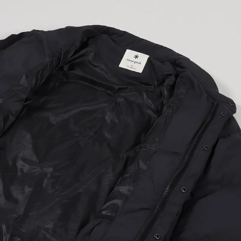 Snow Peak Recycled Nylon Ripstop Down Jacket Black-4