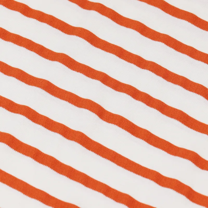 Norse Projects Niels Pique Stripe T Shirt Gold Orange-3