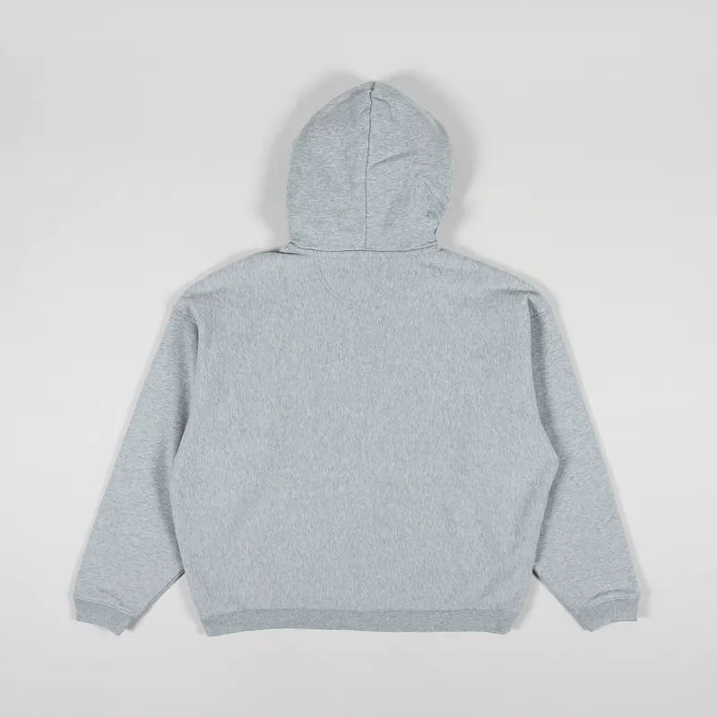 Stussy Mens Relaxed Oversized Hoodie Grey Heather