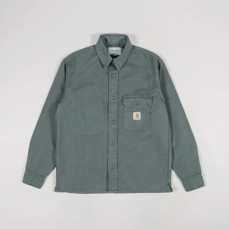 Carhartt WIP Mens Reno Overshirt Jacket Thyme Green Denim