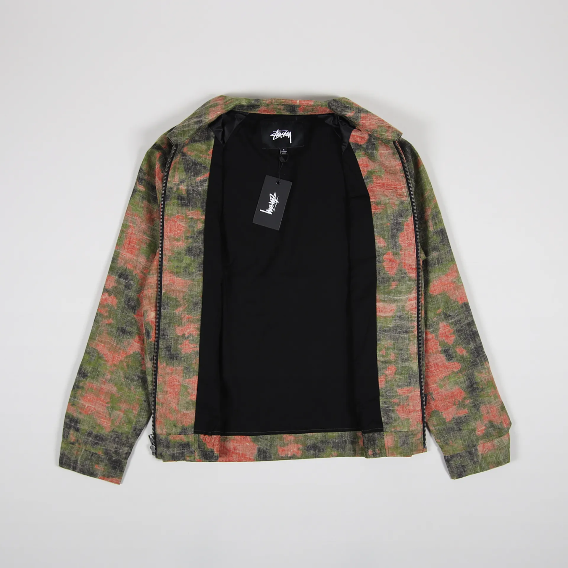 Stussy Mens Woven Reverse Jacquard Bryan Jacket Floral Brown