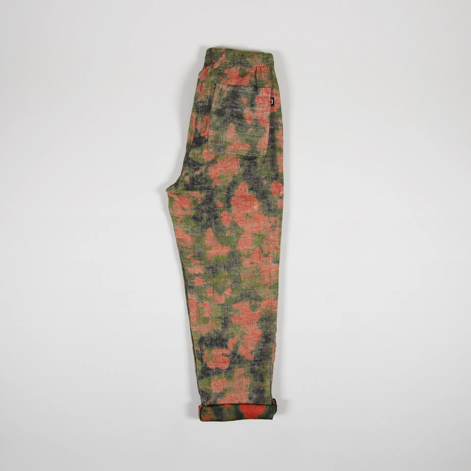 Stussy Mens Reverse Jacquard Relaxed Pants Floral Brown Trousers