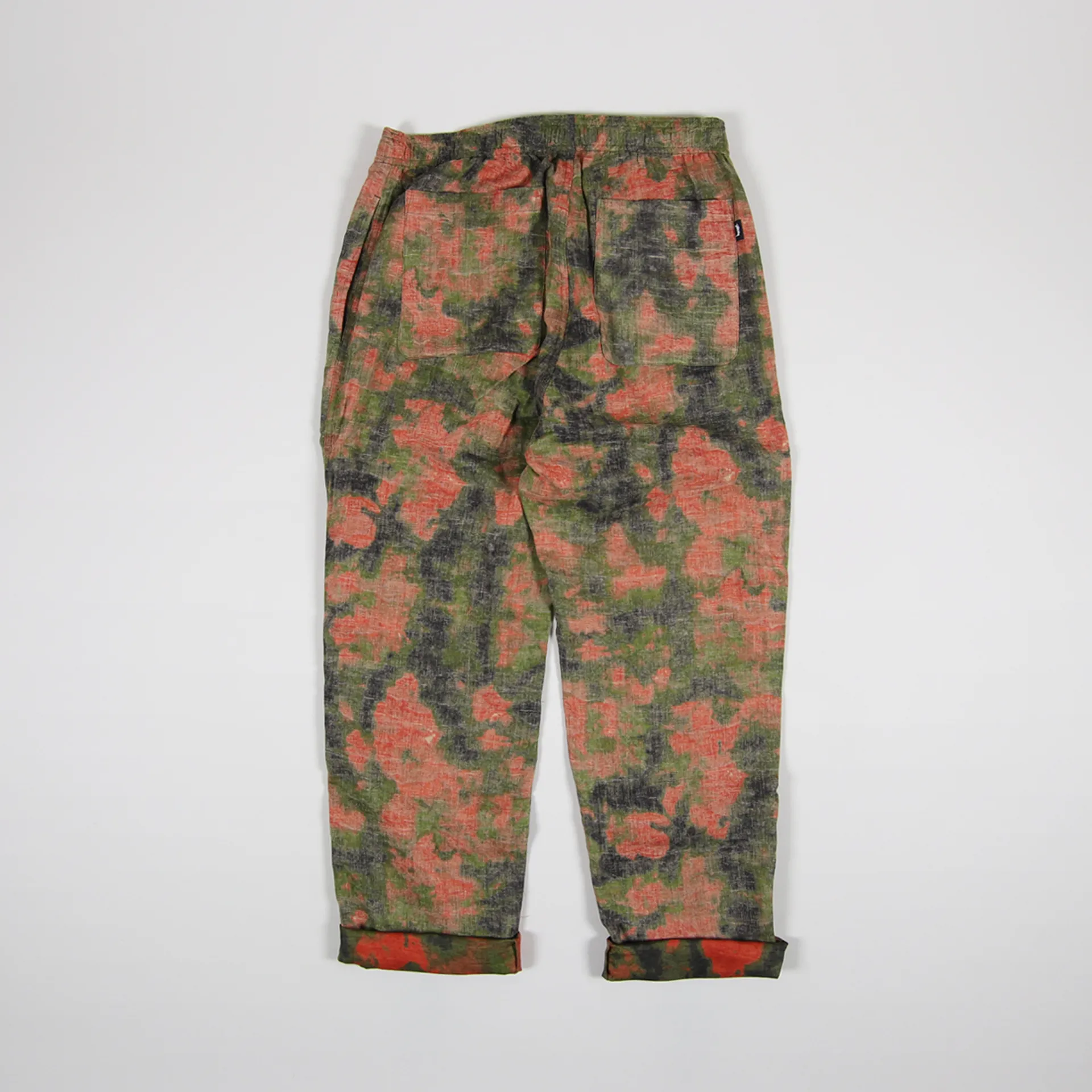 Stussy Mens Reverse Jacquard Relaxed Pants Floral Brown Trousers