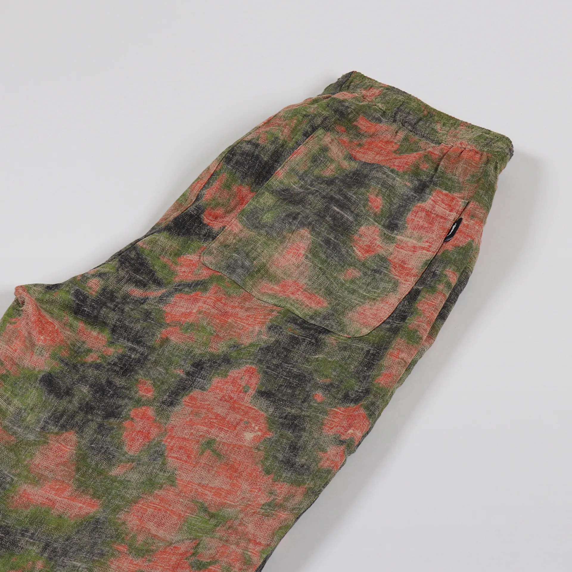 Stussy Mens Reverse Jacquard Relaxed Pants Floral Brown Trousers