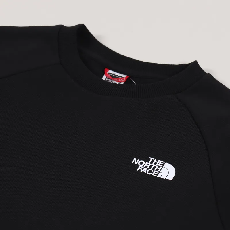 The North Face Raglan Red Box Crew Sweatshirt Black Red-3