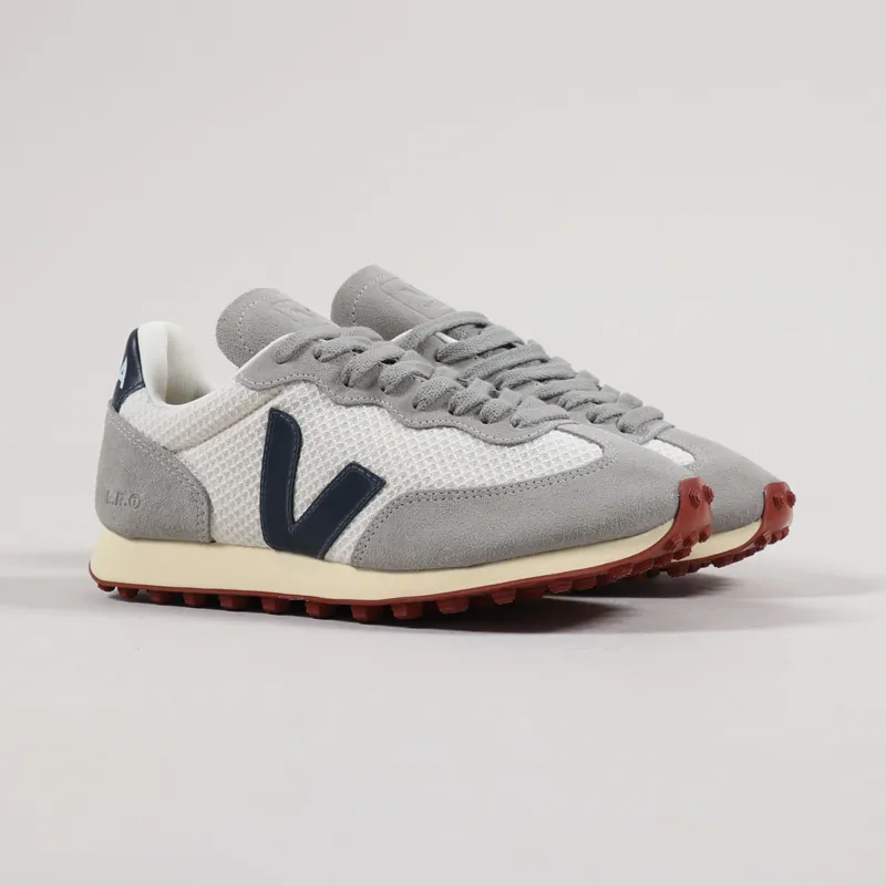 Veja Womens Rio Branco Hexamesh Shoes Gravel Nautico Oxford Grey