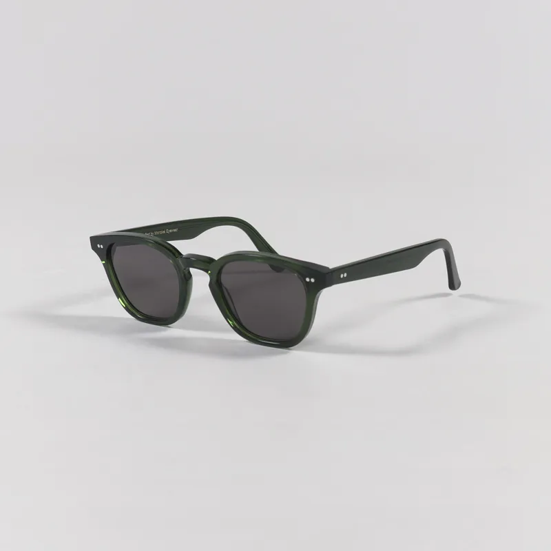 Monokel River Sunglasses Bottle Green Solid Grey