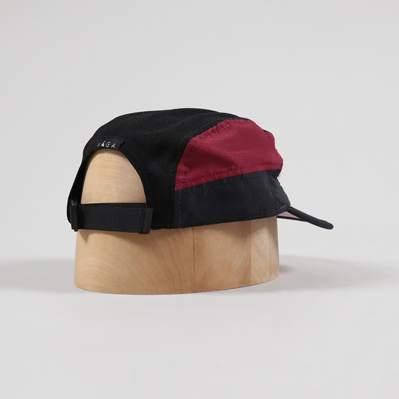Vaga Box Logo Running Cap Black Burgundy Pink-1