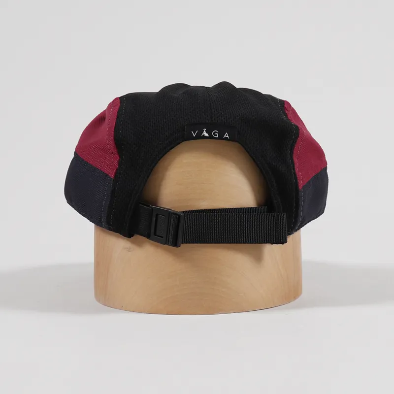 Vaga Box Logo Running Cap Black Burgundy Pink-3
