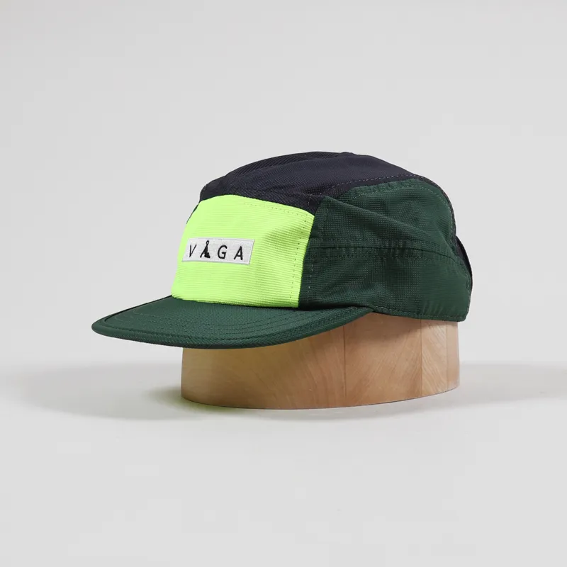 Vaga Lake District Box Logo Running Cap Green Yellow Navy Hat