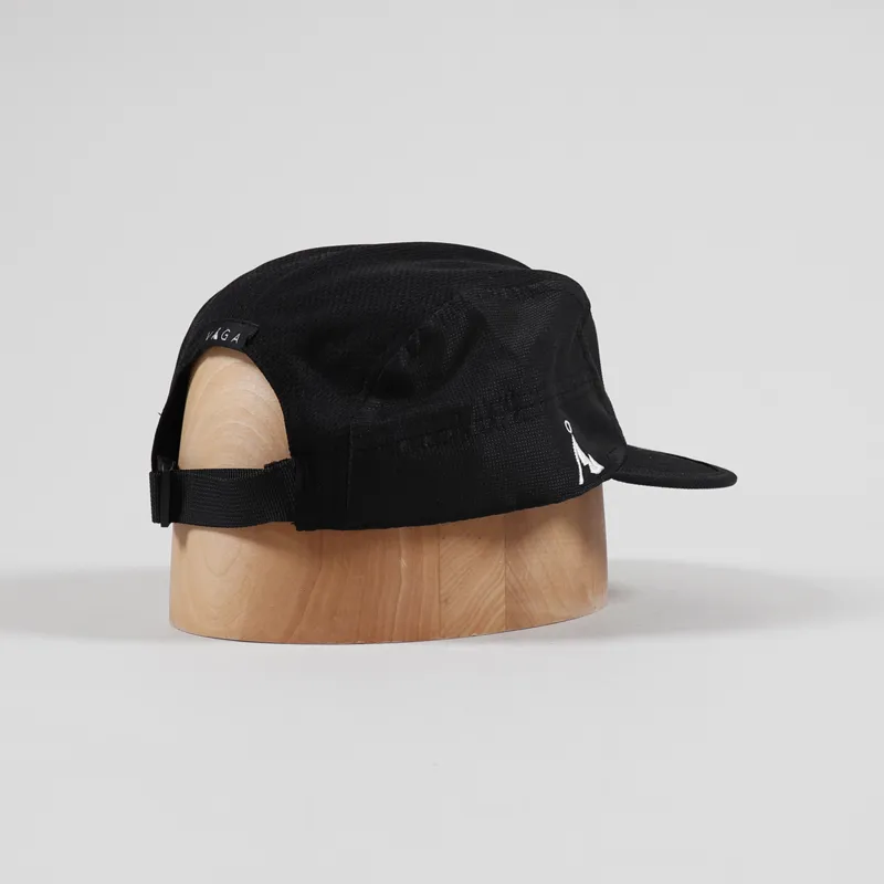 Vaga Polyester Embroidered Logo Running Cap Black Hat