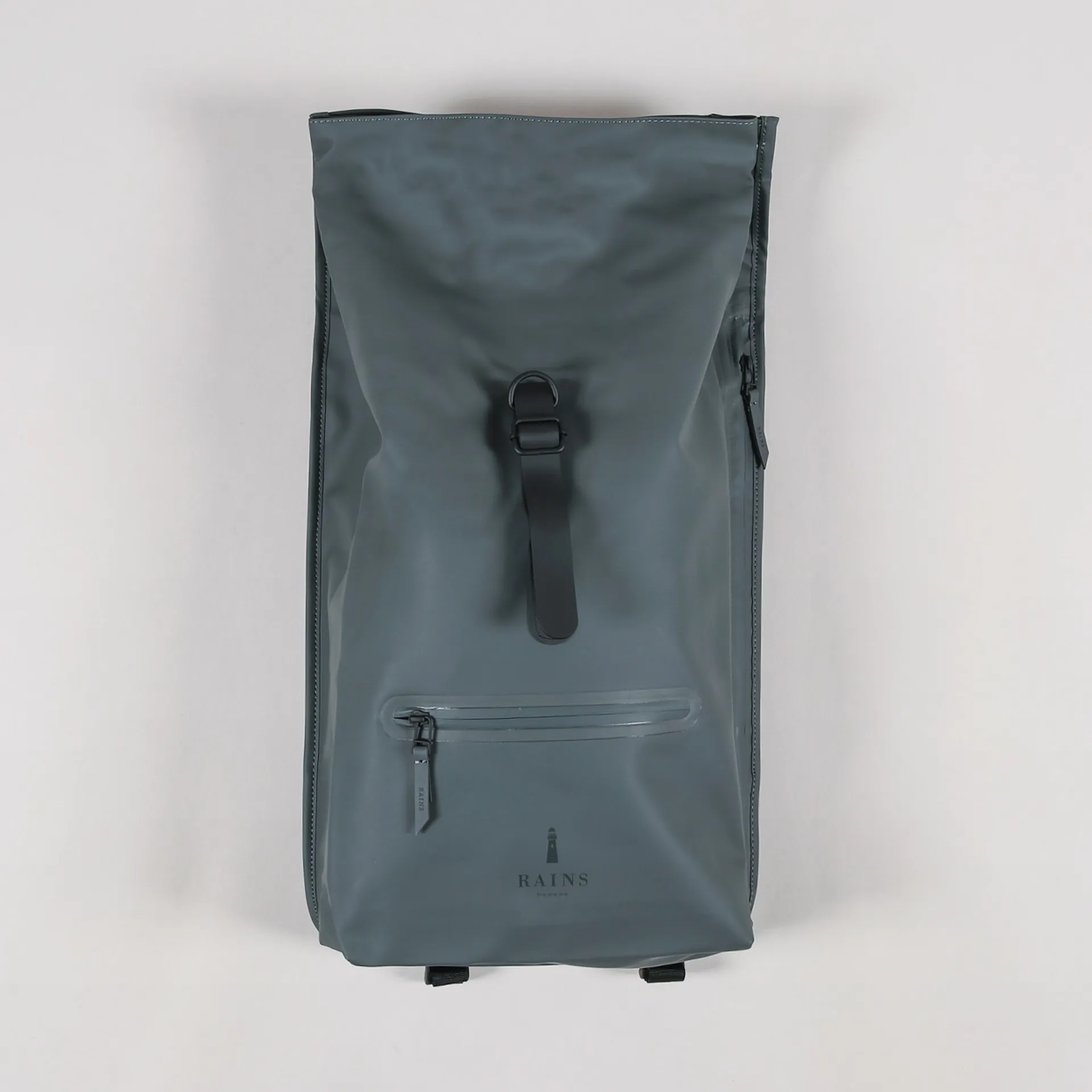 Rains Waterproof Pack Rolltop Rucksack Slate Grey Bag