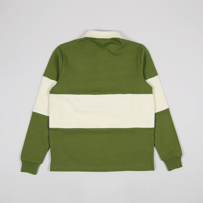 Alife Rugby Shirt Green Cream-1