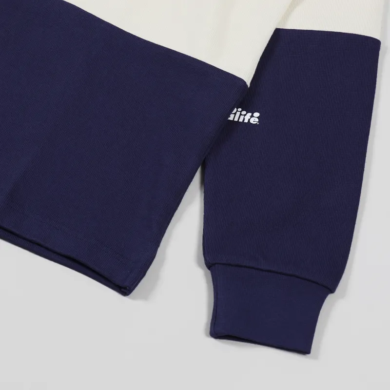 Alife Rugby Shirt Navy Cream-4