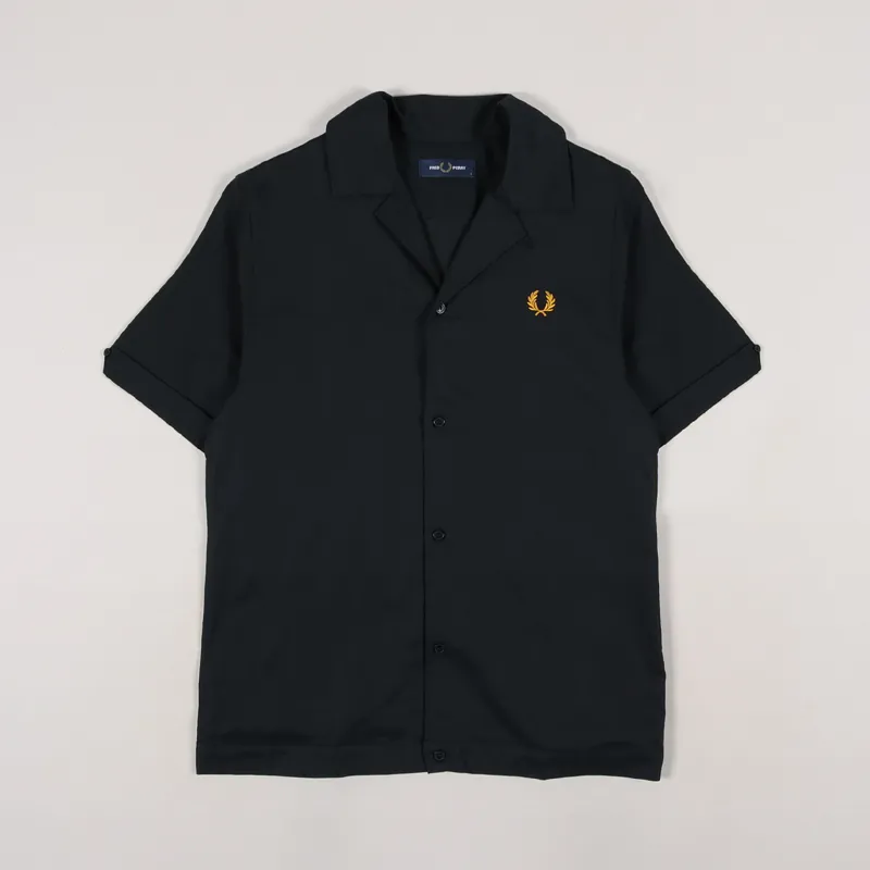 Fred Perry Revere Collar Shirt Black