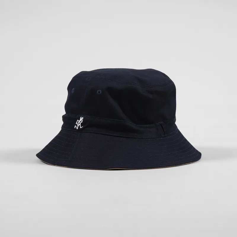 Gramicci Reversible Hat Chino Double Navy-1