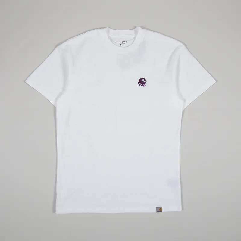 Carhartt WIP Scorpions C T Shirt White Boysenberry