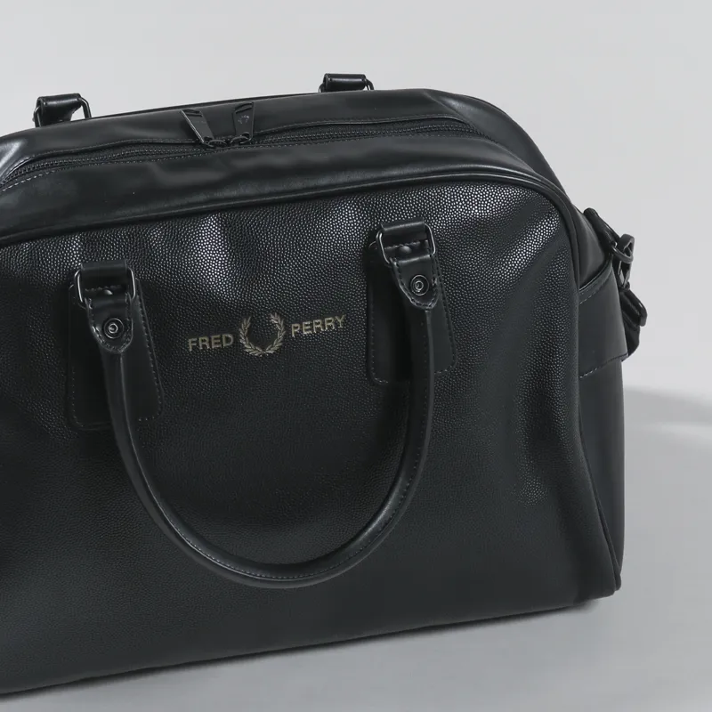Fred Perry Womens Scotch Grain Grip Bag Black-5