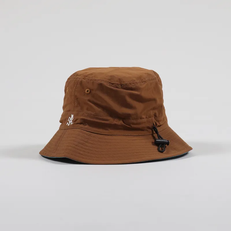 Gramicci Shell Reversible Bucket Hat Mocha Aqua