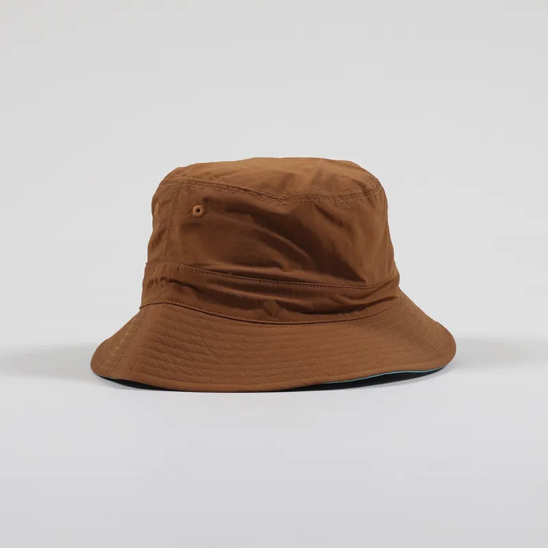 Gramicci Shell Reversible Bucket Hat Mocha Aqua-2