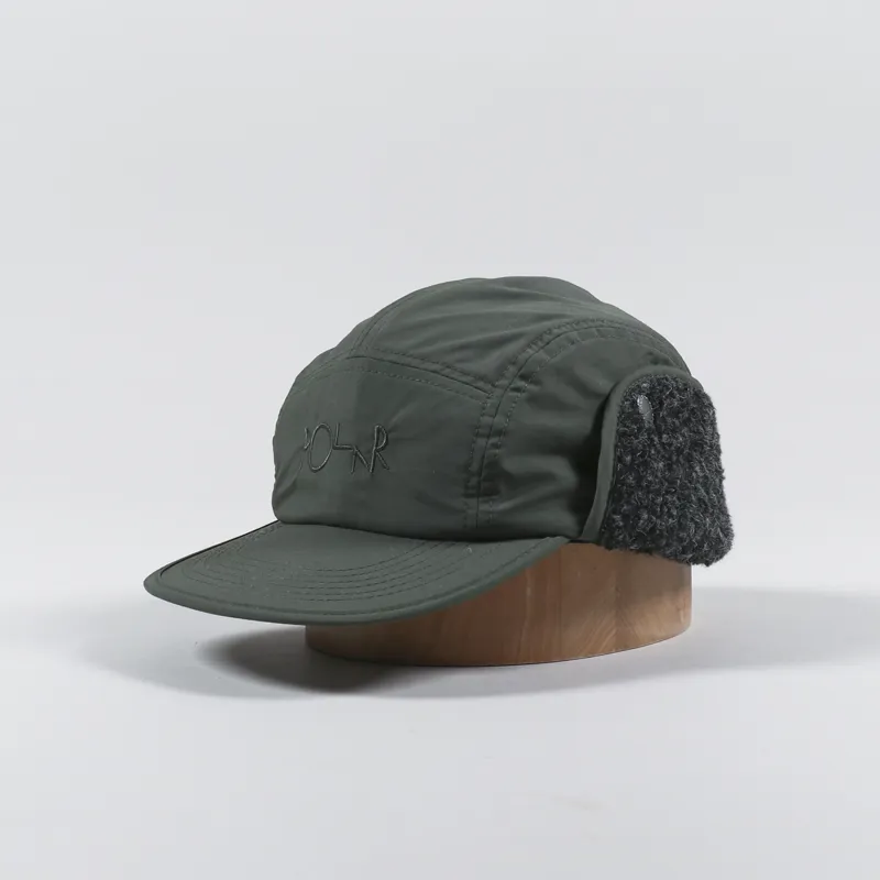 Polar Skate Co. Sherpa Flap Cap Embroidered Hat Army Green