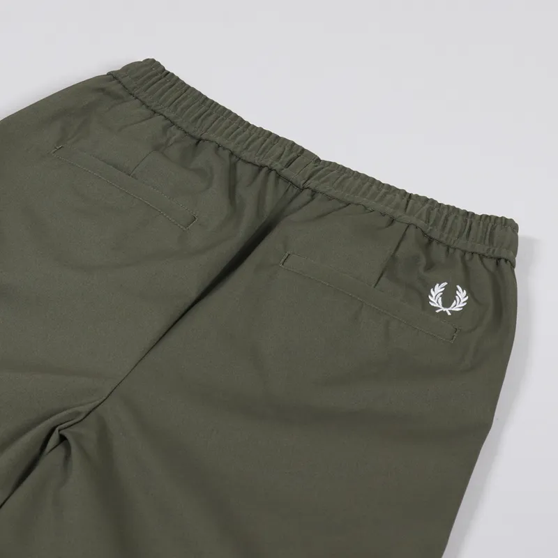 Fred Perry Drawstring Twill Short Military Green-2