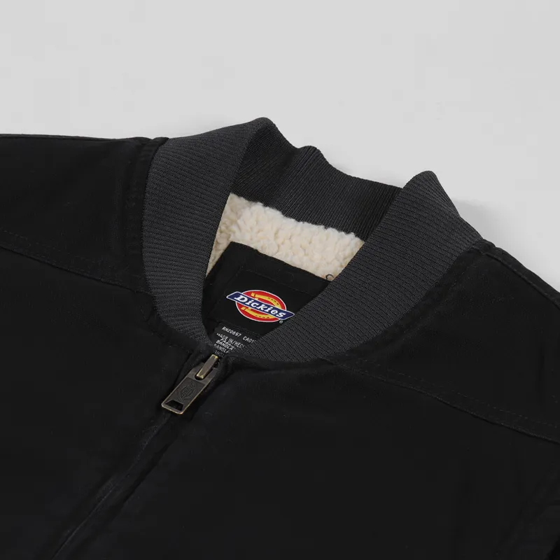 Dickies Sherpa Lined Duck Vest Black-7