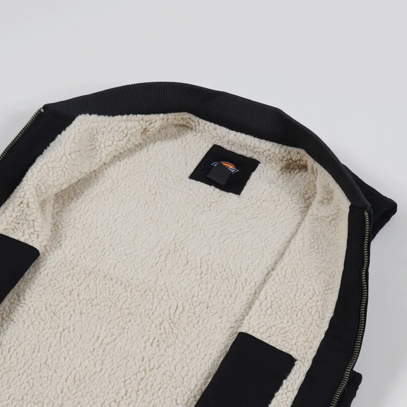 Dickies Sherpa Lined Duck Vest Black-4