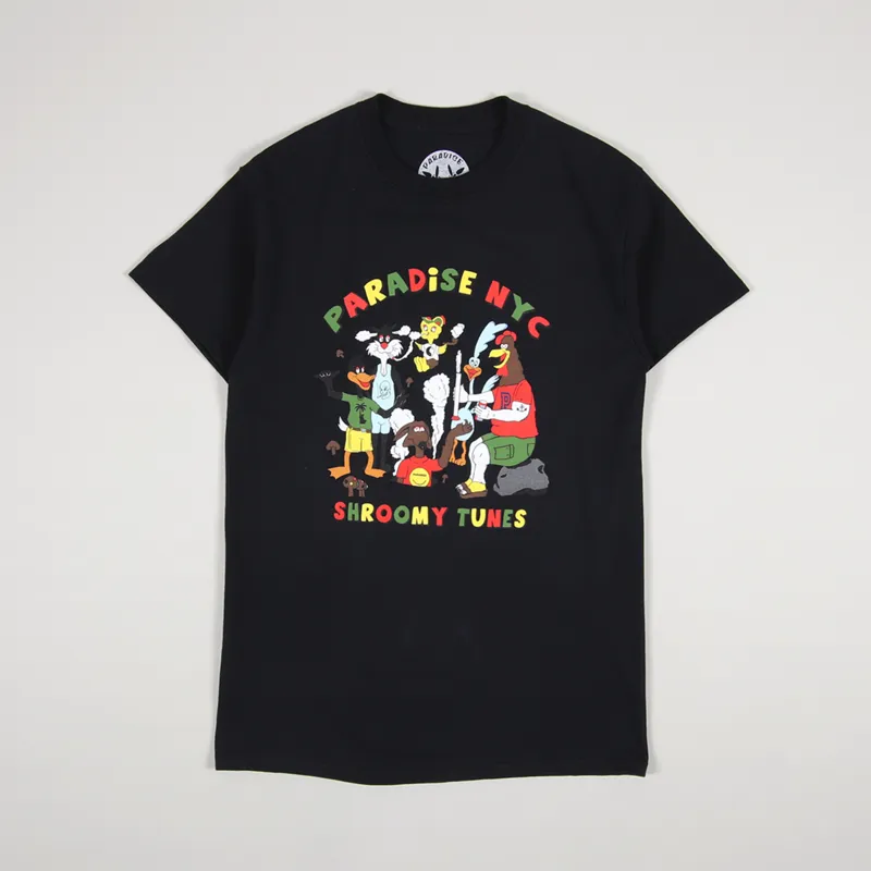 Paradise NYC Shroomy Tunes T Shirt Black