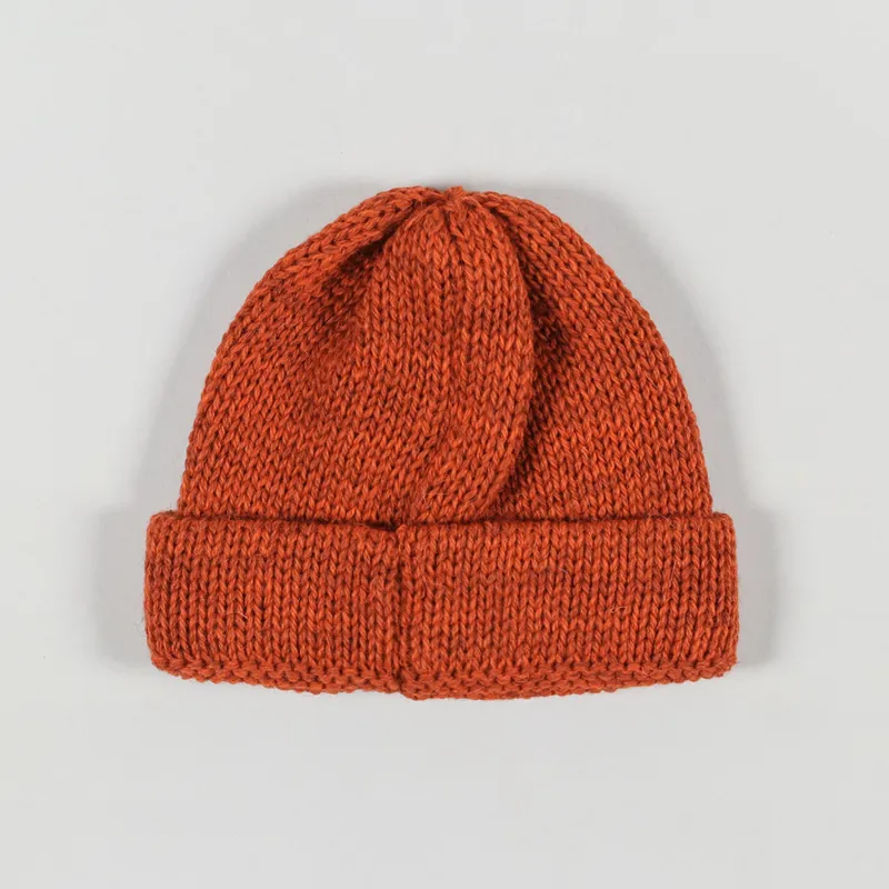 Universal Works Short Watch Cap Orange British Wool-1