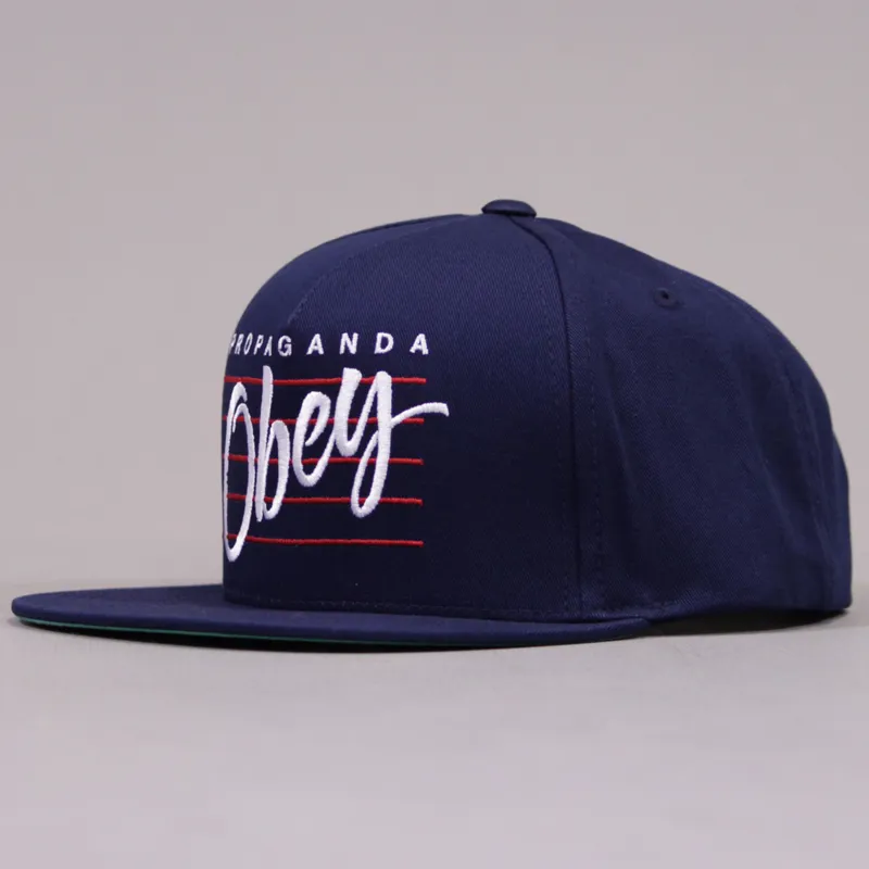 Obey Sidelines Snapback Cap - Dark Navy