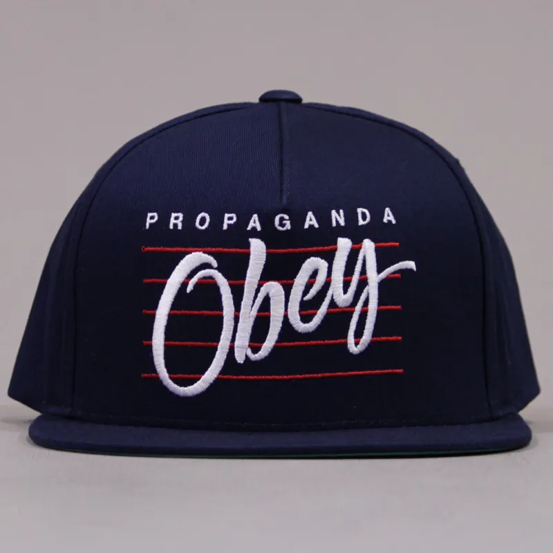 Obey Sidelines Snapback Cap - Dark Navy-1