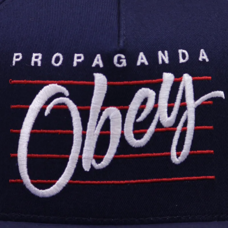 Obey Sidelines Snapback Cap - Dark Navy-2