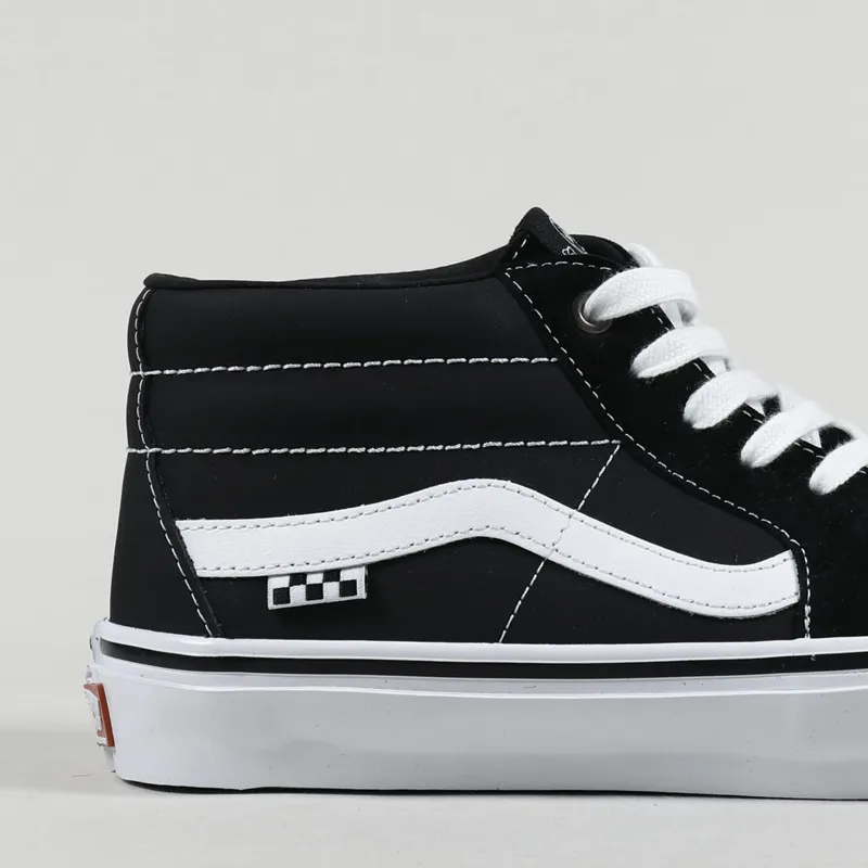 Vans Skate Grosso Mid Shoes Black White Emo Leather-5