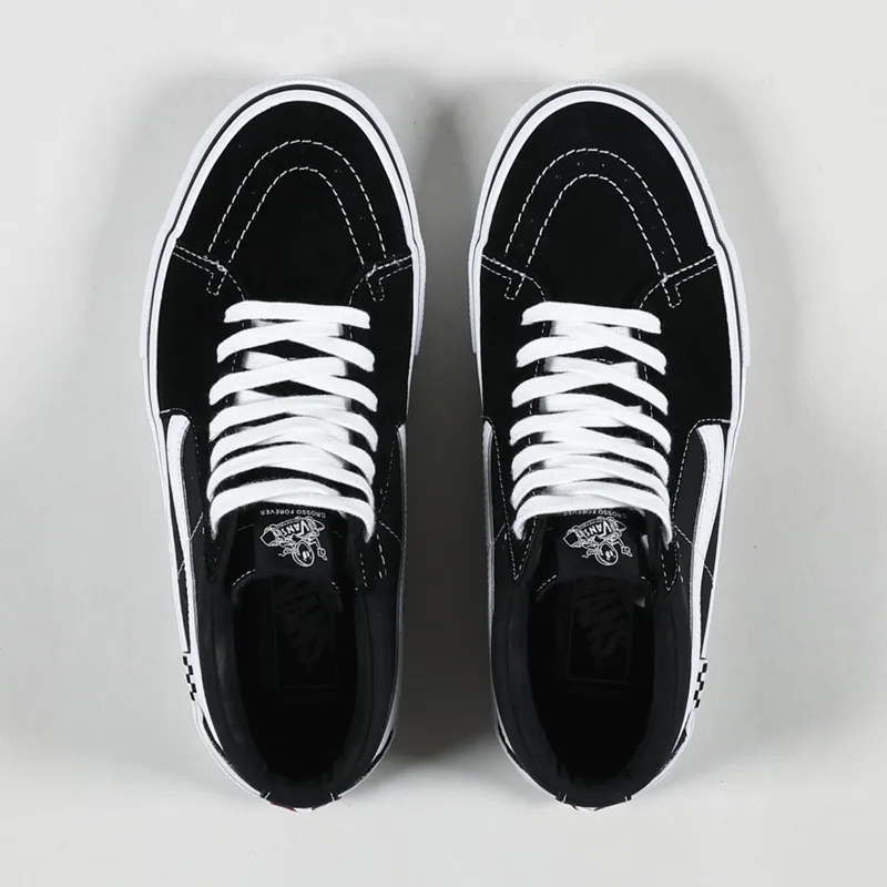 Vans Skate Grosso Mid Shoes Black White Emo Leather-3