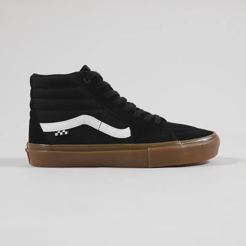 Vans Skate Sk8-Hi Shoes Black Gum-4