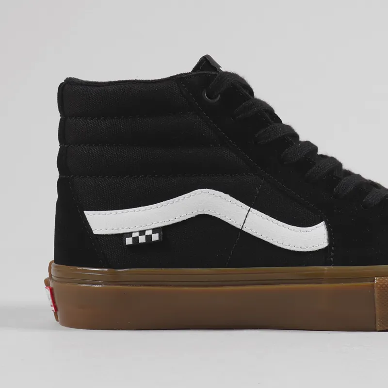 Vans Skate Sk8-Hi Shoes Black Gum-5
